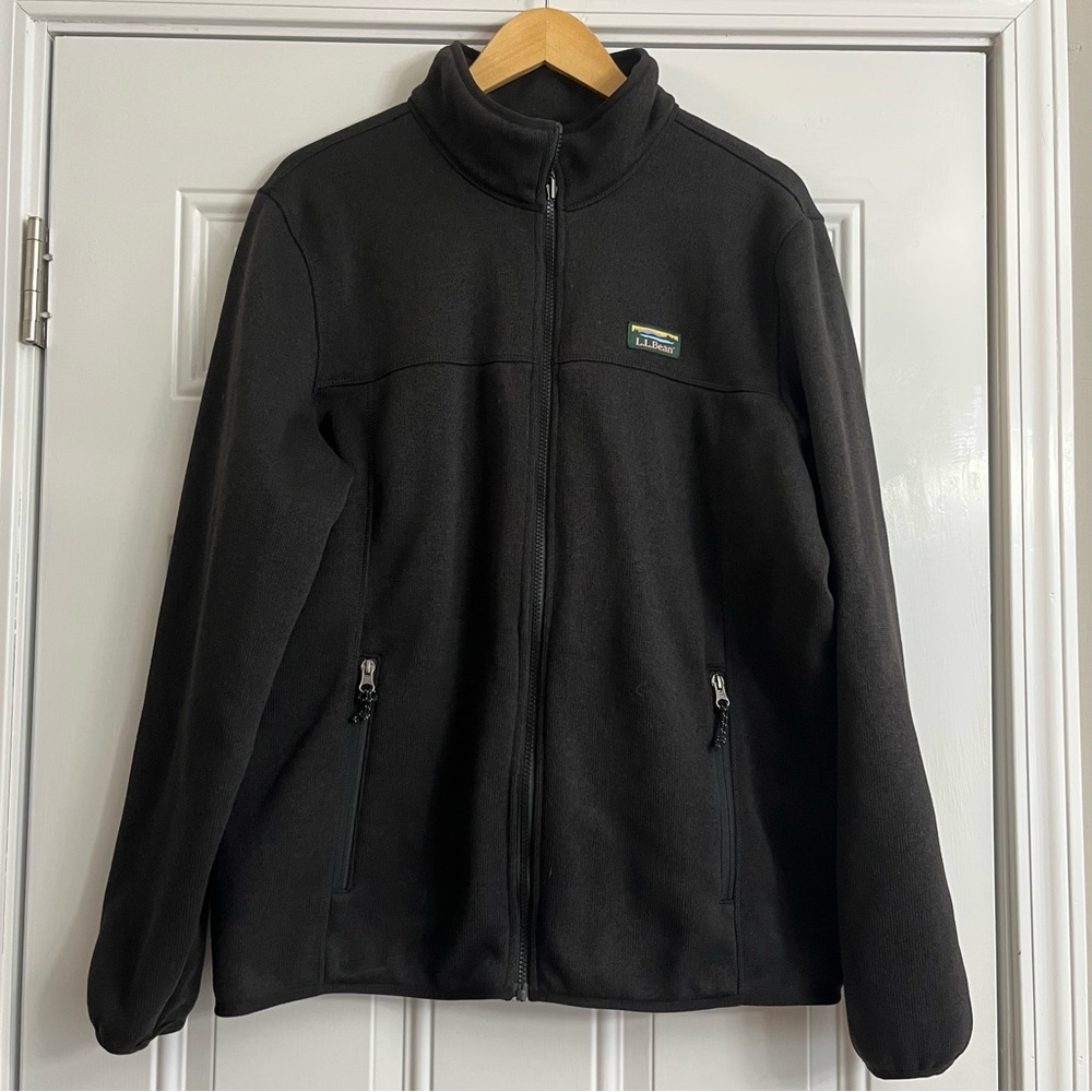 L.L. Bean Mountain Classic Full Zip Long Sleeve Fleece Jacket Black Men’s Sz XL